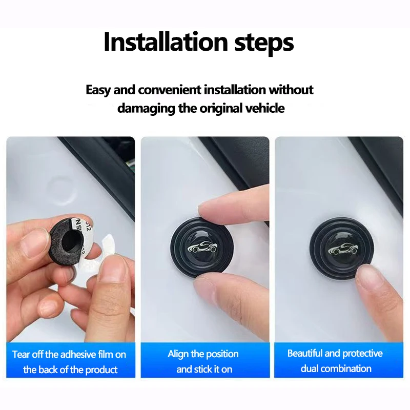 10 Stück Autotür-Antikollisions-Stoßdämpfer-Pads aus Gummi zur Reduzierung von Kollisionsgeräuschen Praktisches Auto-Schutzgerät – Detail 1