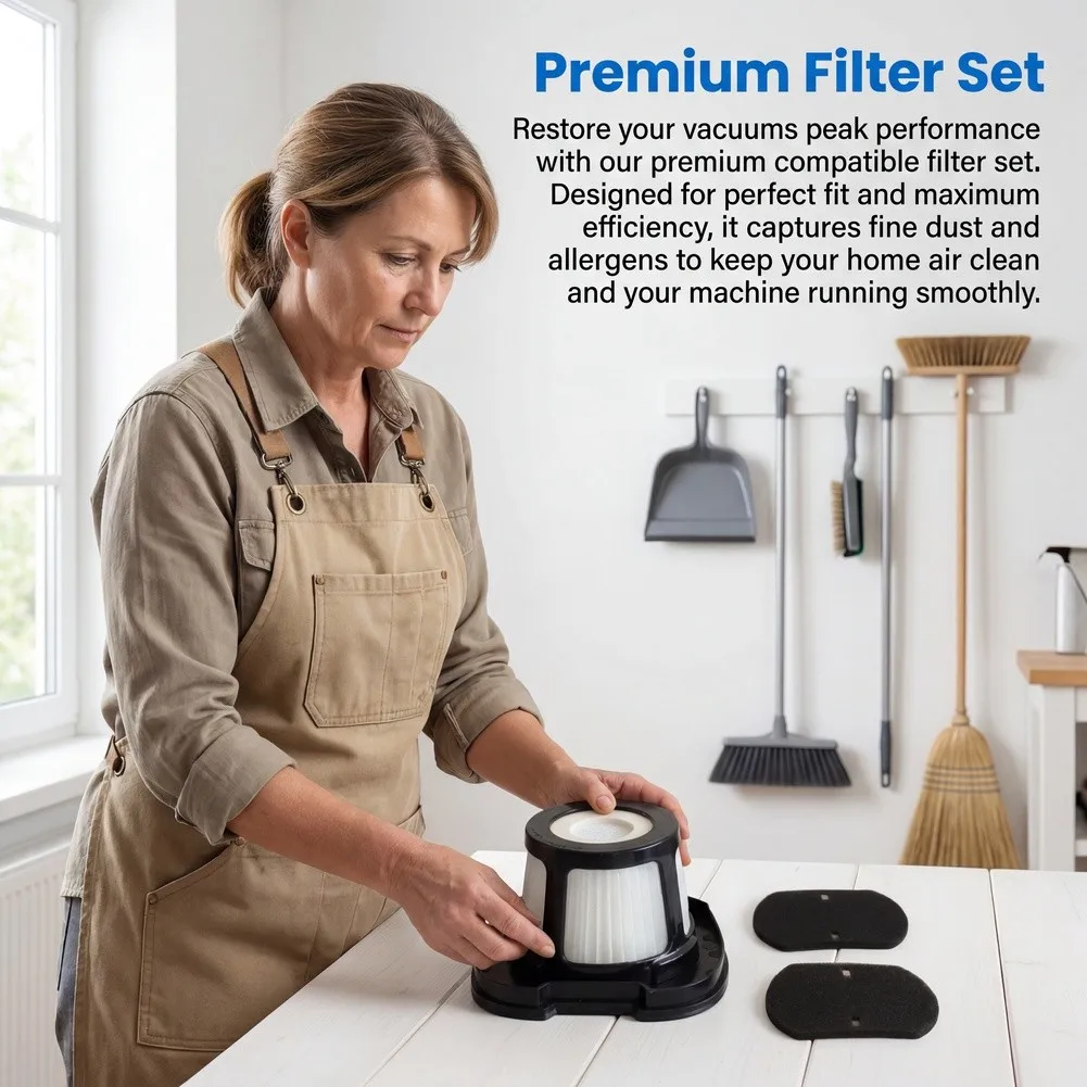 3 Pack Black ABS Vacuum Filter Replacement For Models 1614212 1614203 2390 2284W Dust Screen Element Home Cleaner Accessories