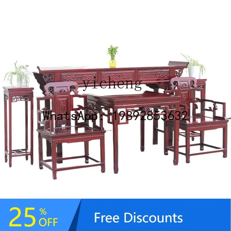 XLL  Living room, middle hall, six-piece set, offering table, antique strip case, entrance, incense case table, altar