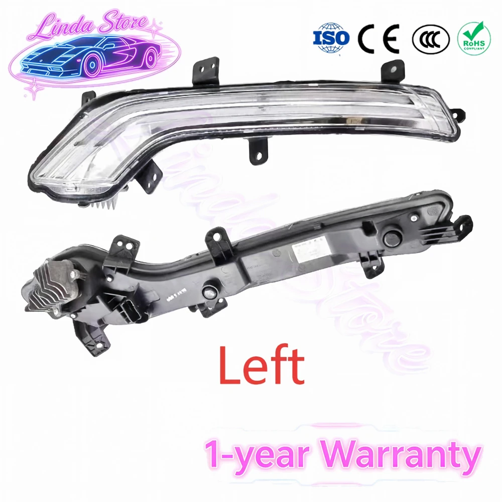 1 Pair 9809087680 9809087780 LED Daytime Running Light Fog Lamp with Turn Signal DRL for Peugeot 508 2015-2016