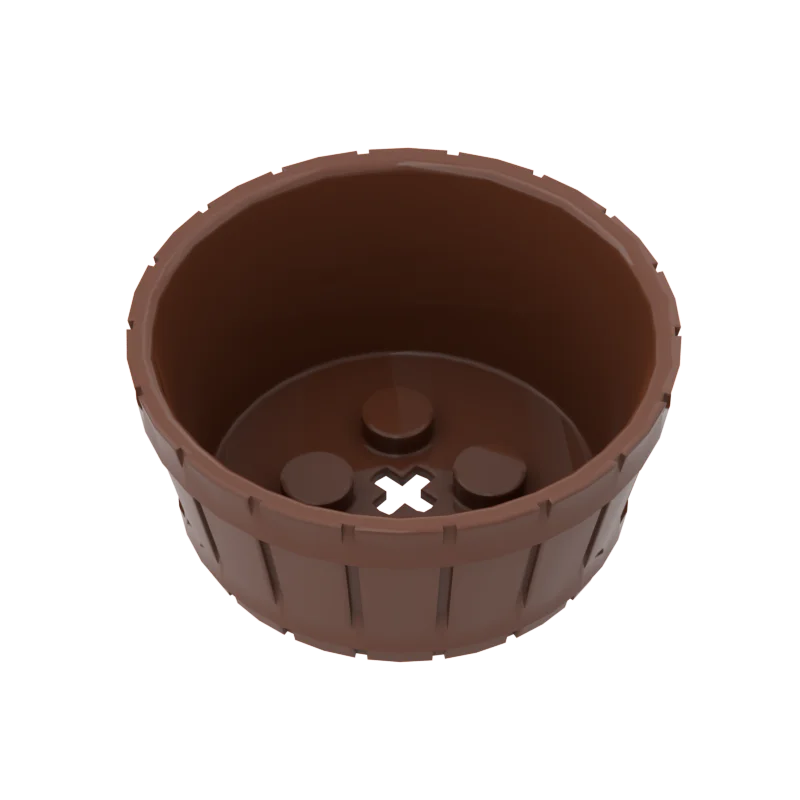 10Pc MOC Parts 64951 Barrel Half Large with Axle Hole Compatible Bricks DIY Building Blocks Particle Kid Puzzle Brain Toy Gift