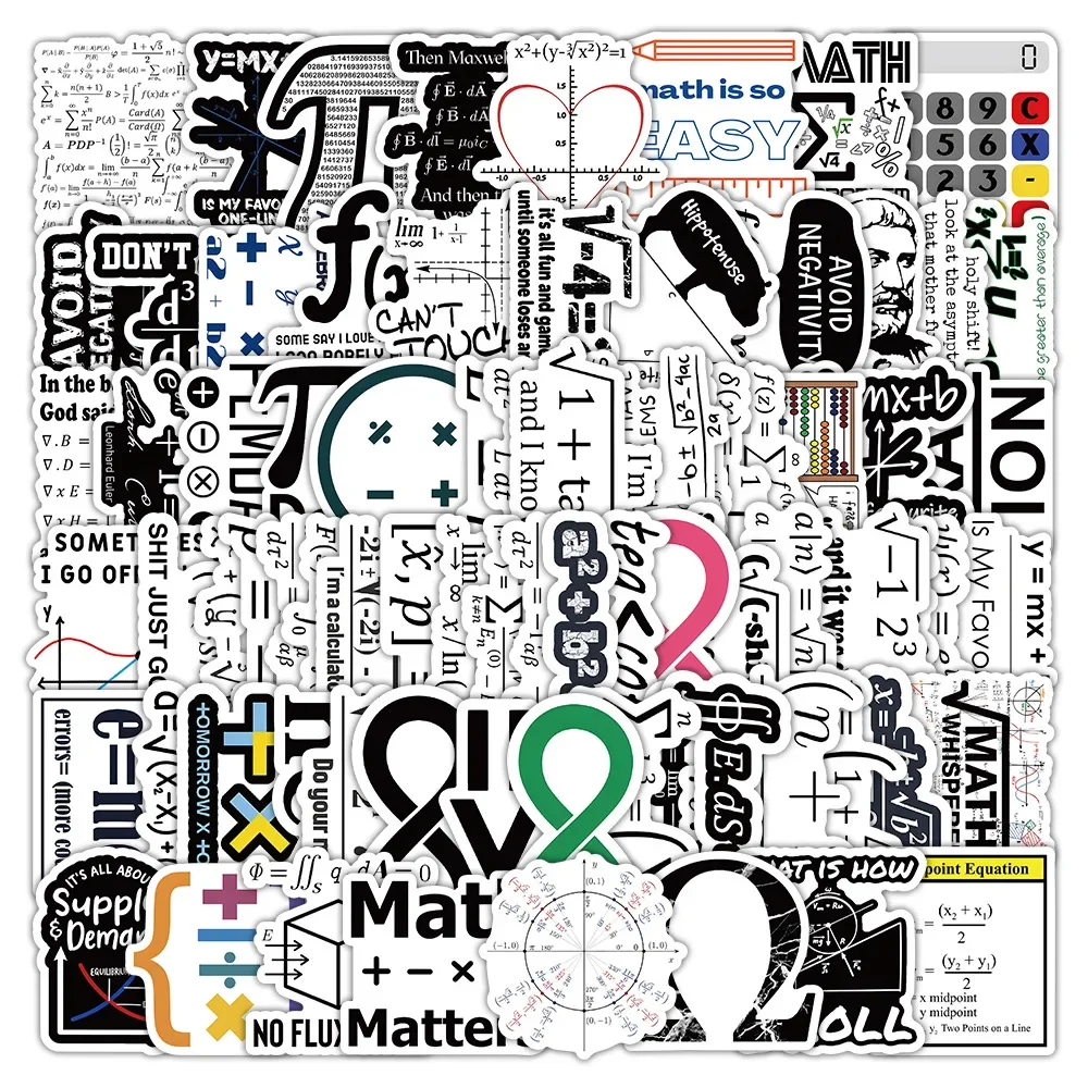 10/50/100 個の数式ステッカー科学化学研究室脳科学者ステッカー子供のギフトの装飾荷物デカール