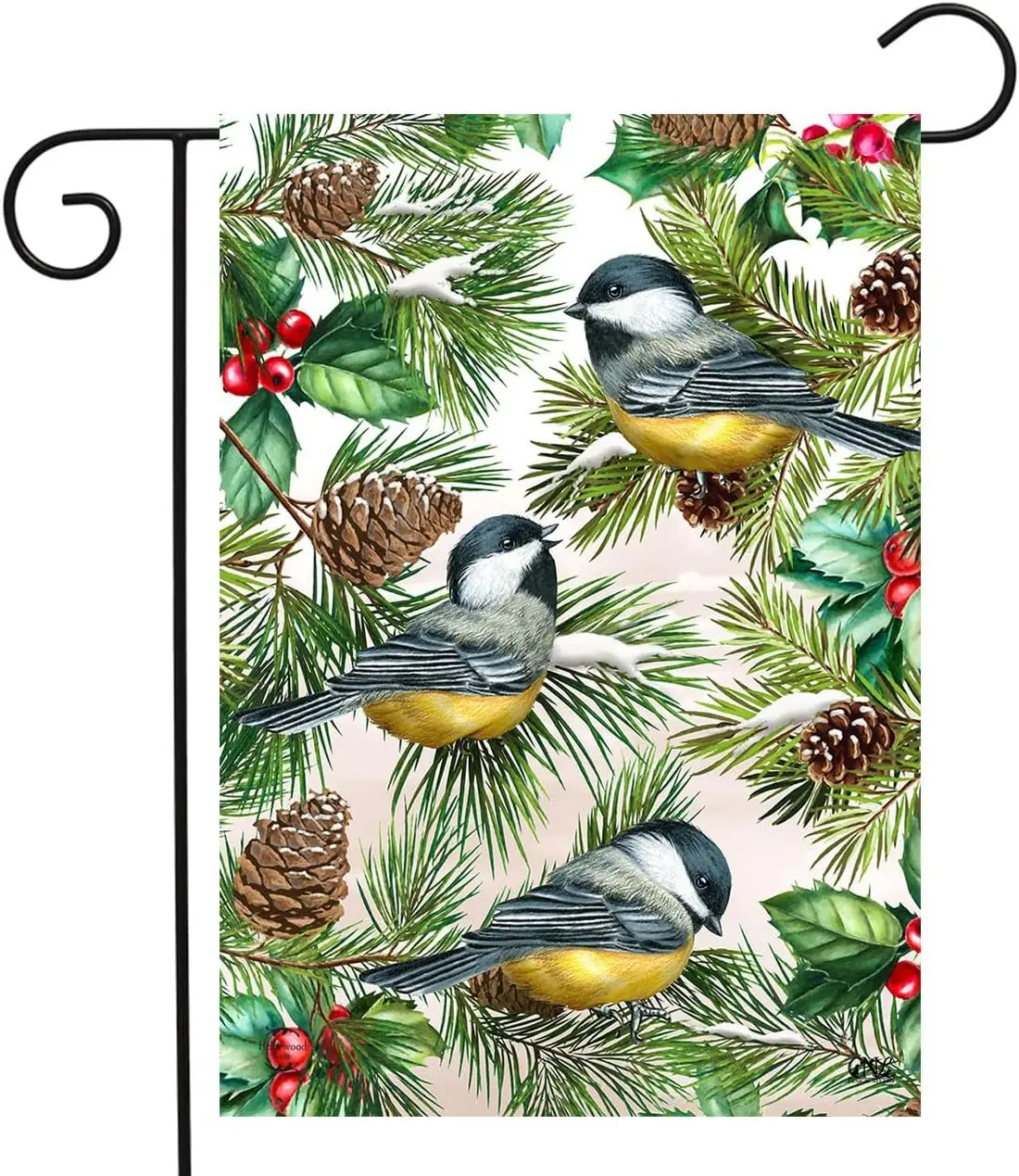 Winter Chickadees Winter Garden Flag 18