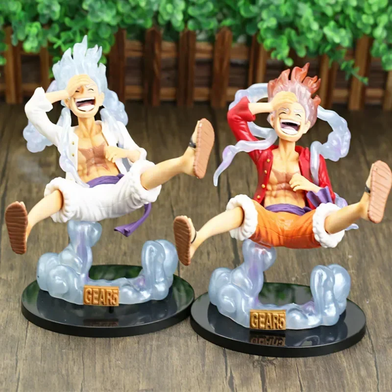 Figura de Anime One Piece Luffy Gear 5, Dios del Sol Nika, 18 cm, Figura de Acción de PVC, Estatua Coleccionable, Muñeco de Juguete para Niños, Regalo
