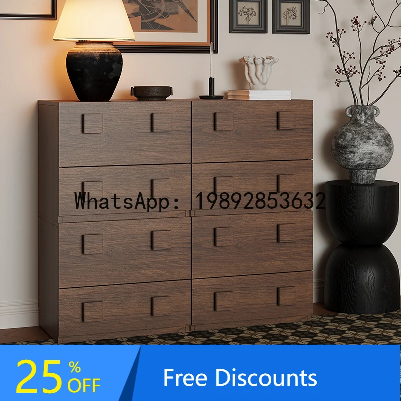 

solid wood simple wind card door cabinet pine multi-functional combination TV chest side cabinet
