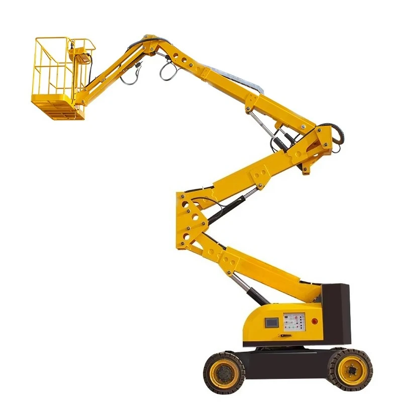 Robust 12m Articulated Boom Lift Self Propelled Electric Aerial Man Lift For Stadium Lighting Service High Quality Lift
