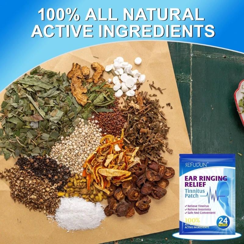 Tinnitus Relief Patches,Tinnitus Relief for Ringing Ears,Natural-Herbal Tinnitus Patches for Hearing Loss