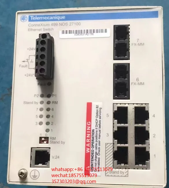 

For Schneider Module 499NOS27100 ConneXium Switch 5TX/2FX Multimode 24V 21044801150 USED 1 Piece