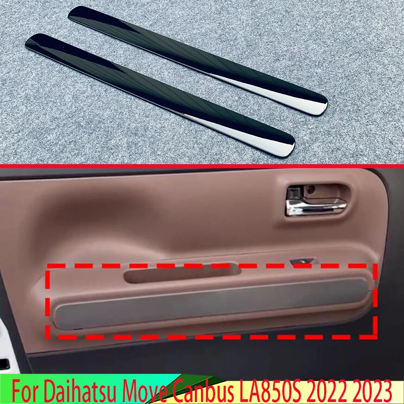 For Daihatsu Move Canbus LA850S 2022 2023 ABS Inside Door Garnish Body Trim Accent Molding Cover Bezel Styling Protector