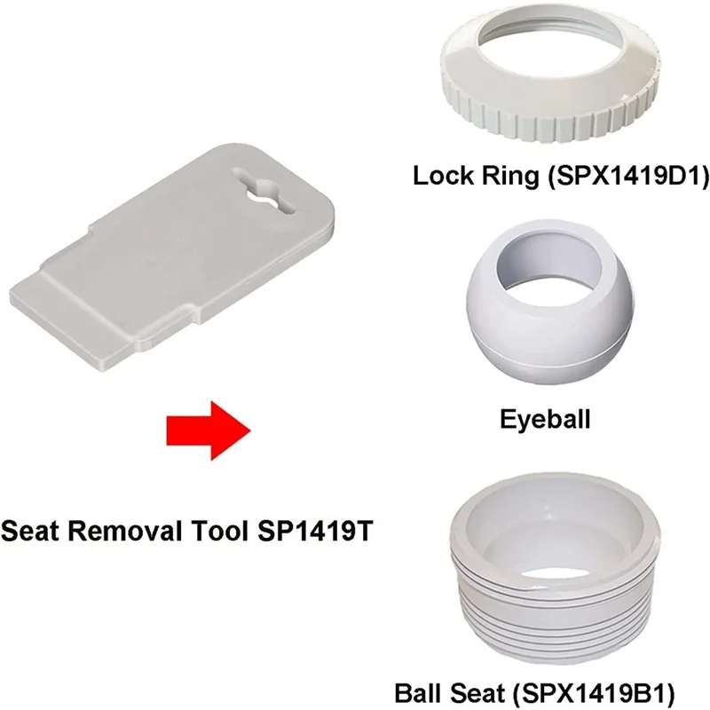 Exquisite-Pool Spa 1/2Inch Opening Hydrostream Return Jet Fitting SP1419C With 1-1/2Inch MIP Thread Replacement SP1419C(5PCS)