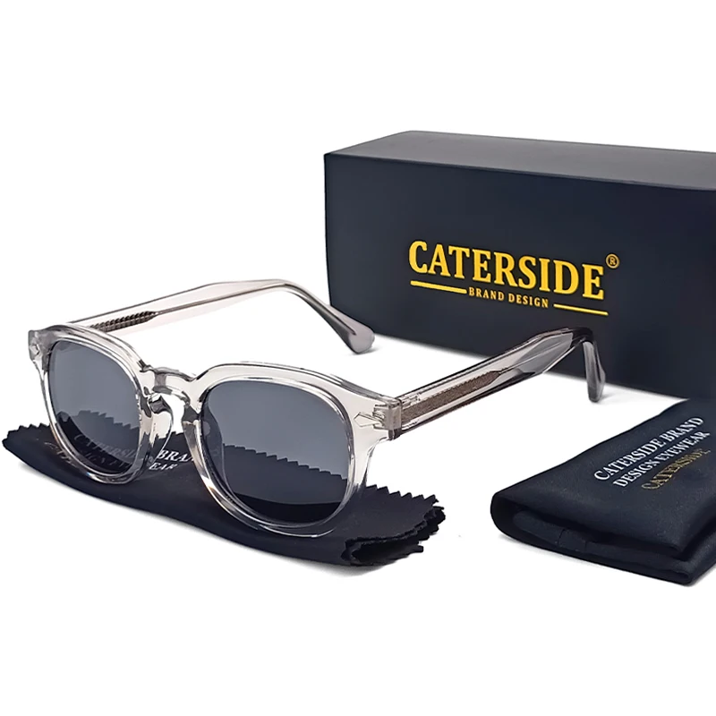 CATERSIDE Retro Runde Herren-Sonnenbrille Punk Propionsäure Pin-Bügel Luxus-Sonnenbrille Damen Sport Freizeit Party Eyewear UV400 – Detail 6