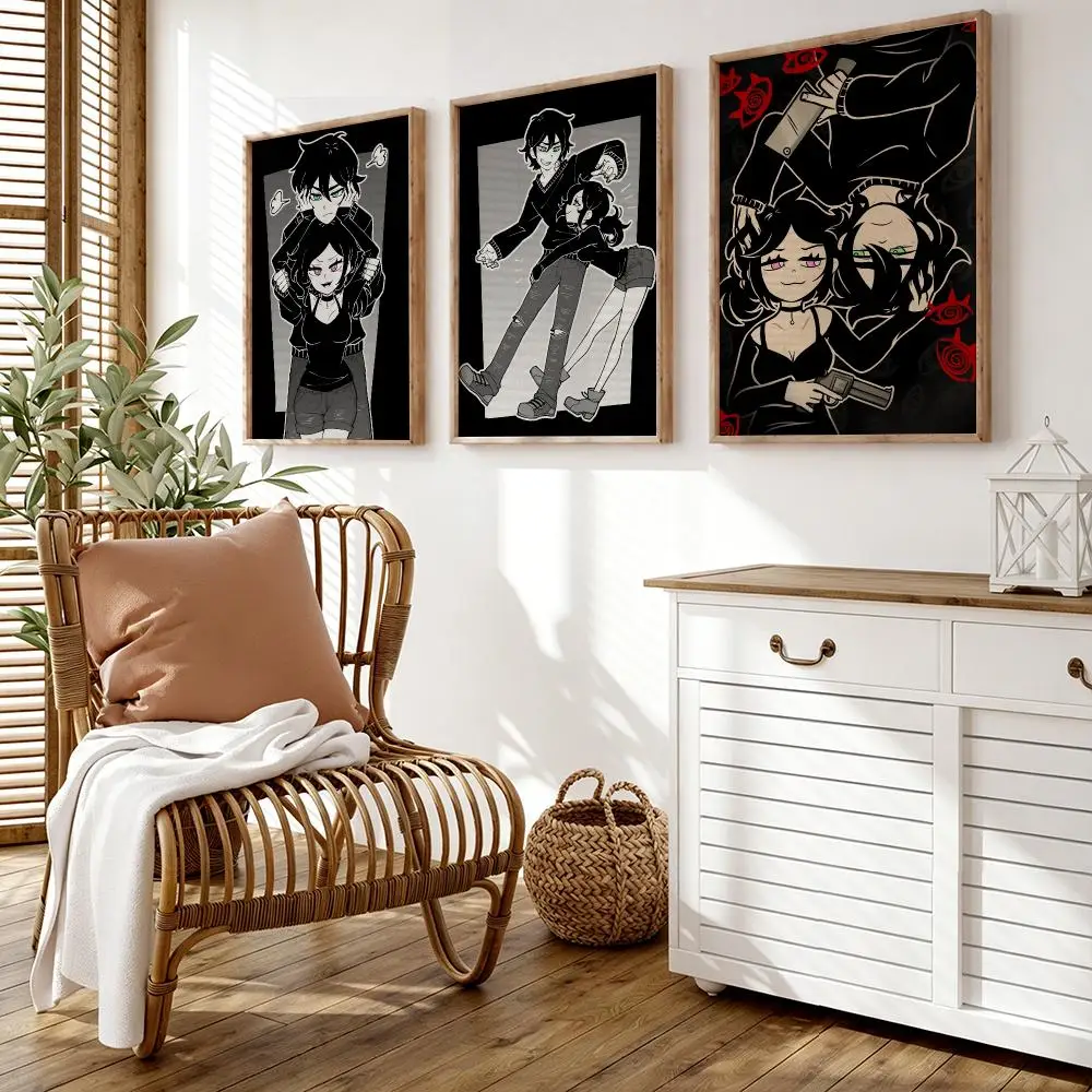Game The C-Coffin of Andy and Leyley Poster Wall Stickers Painting Self Adhesive Art Decals for Bedroom Living Room Home Decor
