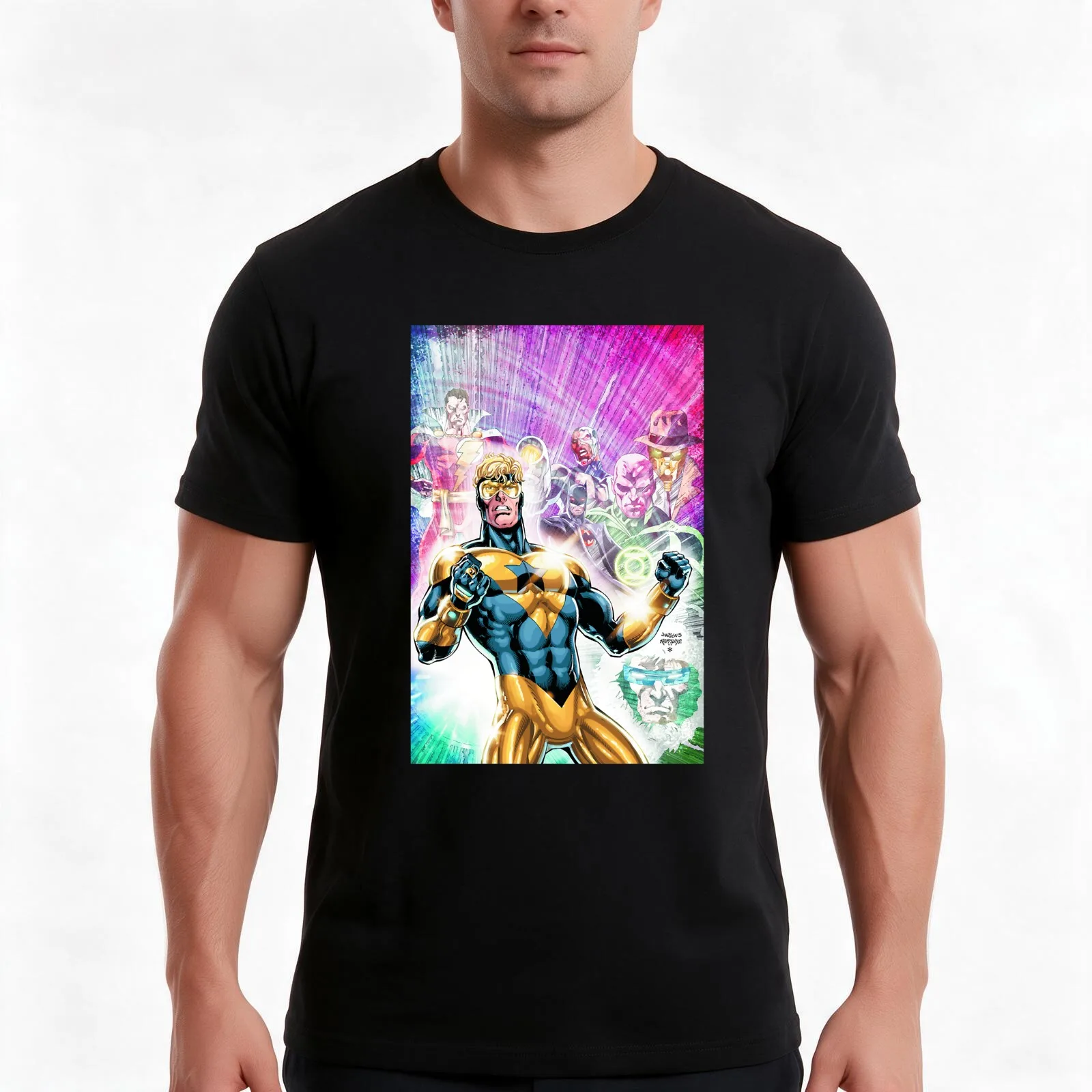 Booster Gold T-Shirt Summer Casual Cotton Tee Oversized Streetwear Tops Vintage Graphic Print Loose Fit Short Sleeve