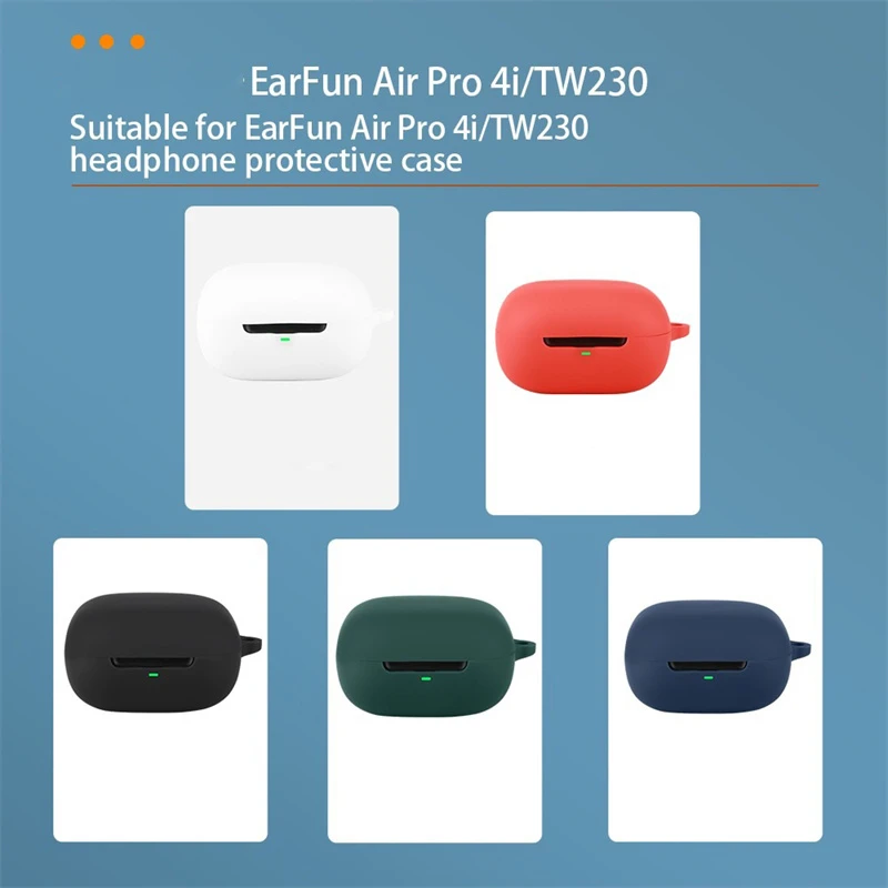 غطاء مقاوم للصدمات لهاتف EarFun Air Pro 4i مقاوم للماء لسماعات الأذن حافظة حماية سماعة الرأس EarFun Air Pro 4i حافظة مضادة للانزلاق
