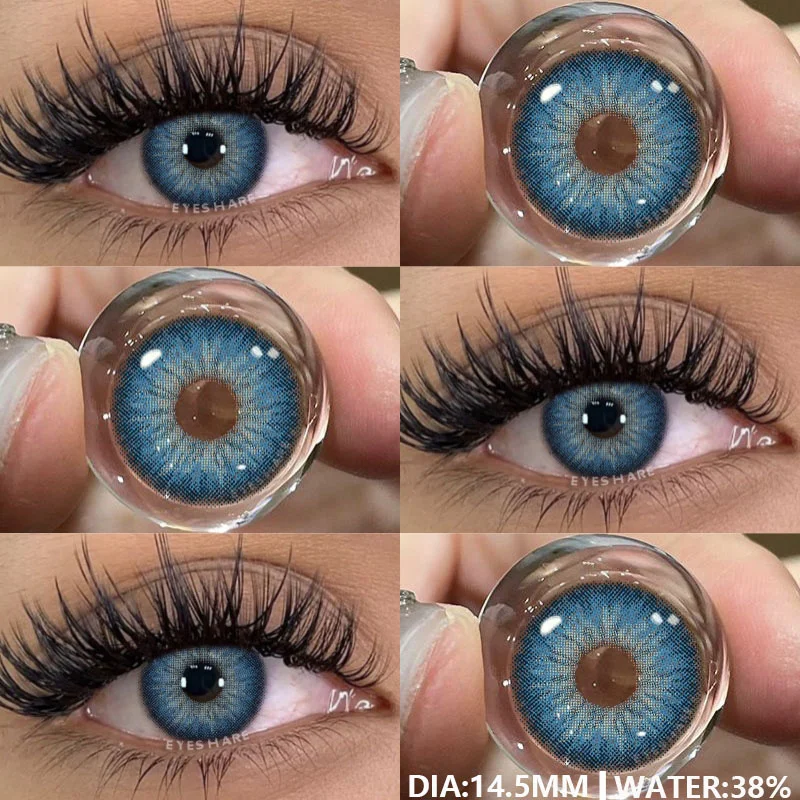 2Pcs Fashion Color Contact Lenses for Eyes Blue Eyes Contacts Beauty Makeup Green Eye Lenses Gray Lneses Brown Contacts Yearly