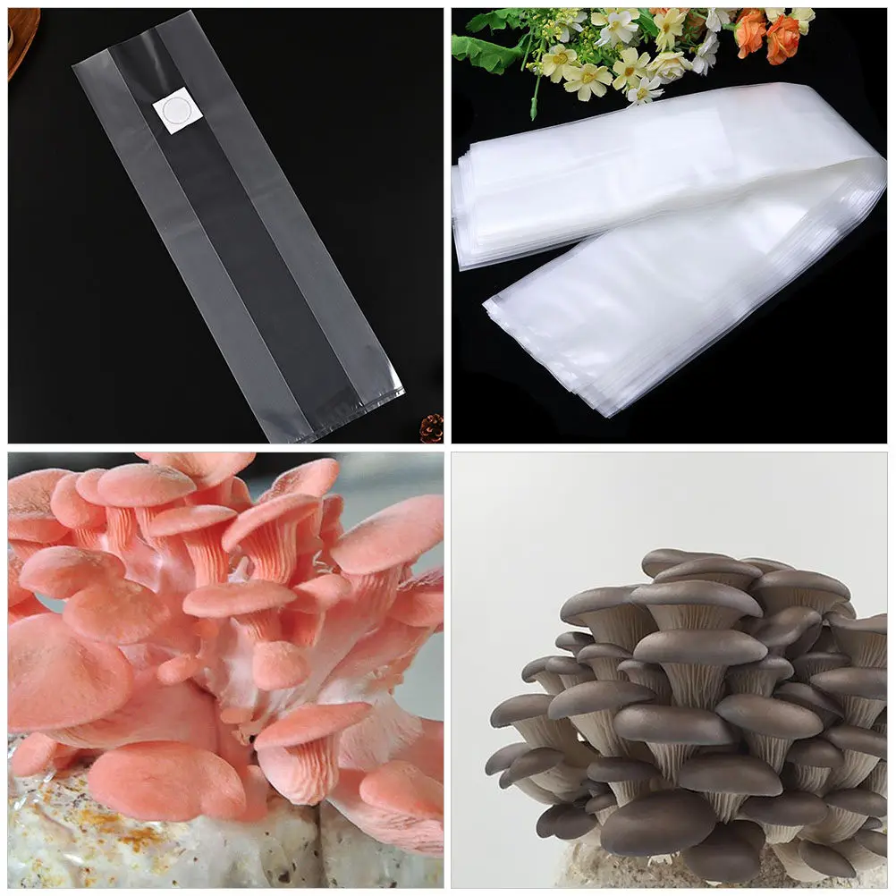 25Pcs Mushroom Growing Bags Polypropylene Stable Cultivation Bags for Edible Mushroom Spawn Substrate