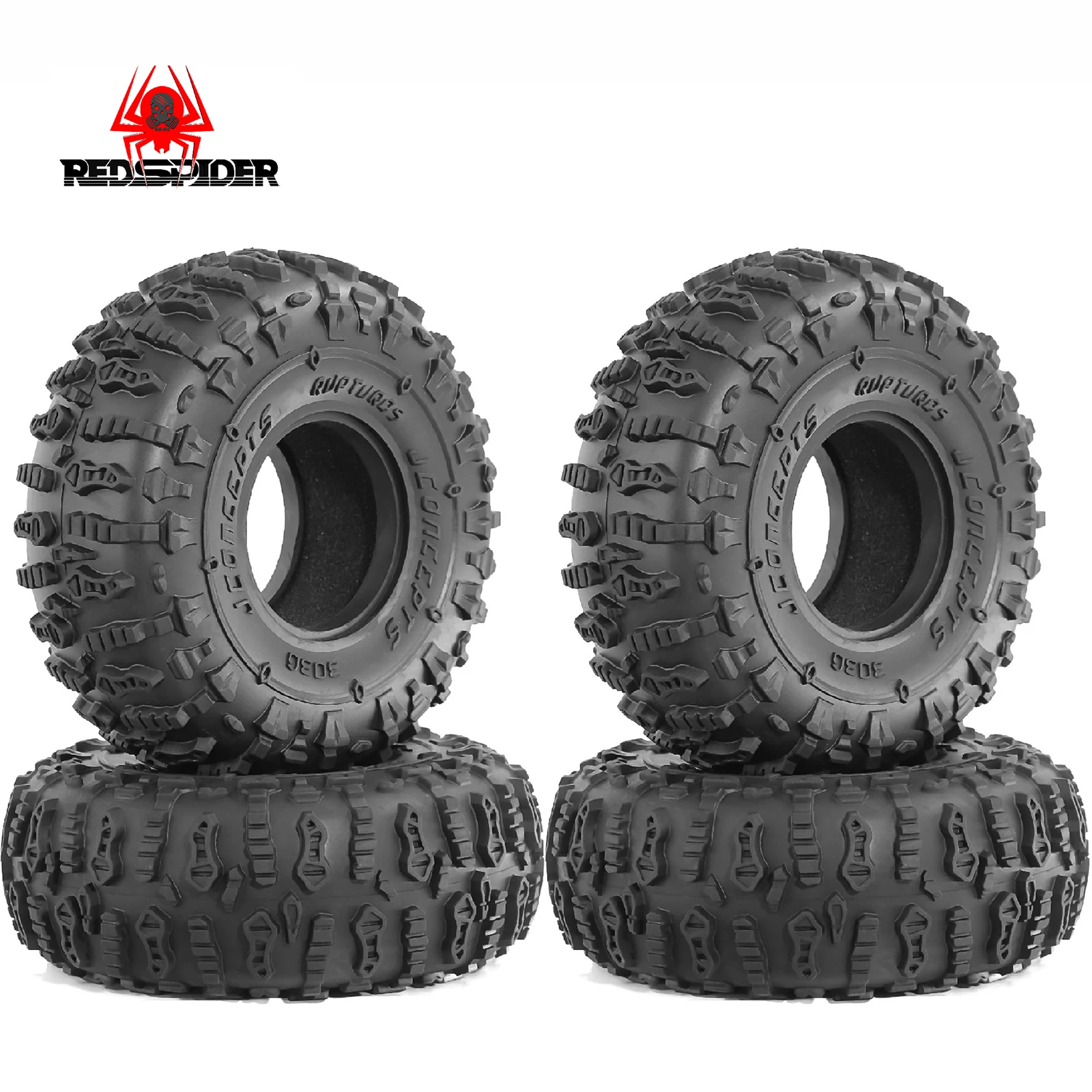 

RC Crawler 4PCS 1.9 Tires OD 125mm Tyre Replacement for 1/10 Traxxas TRX4 SCX10 90046 90047 CC01 RC Rock Crawler