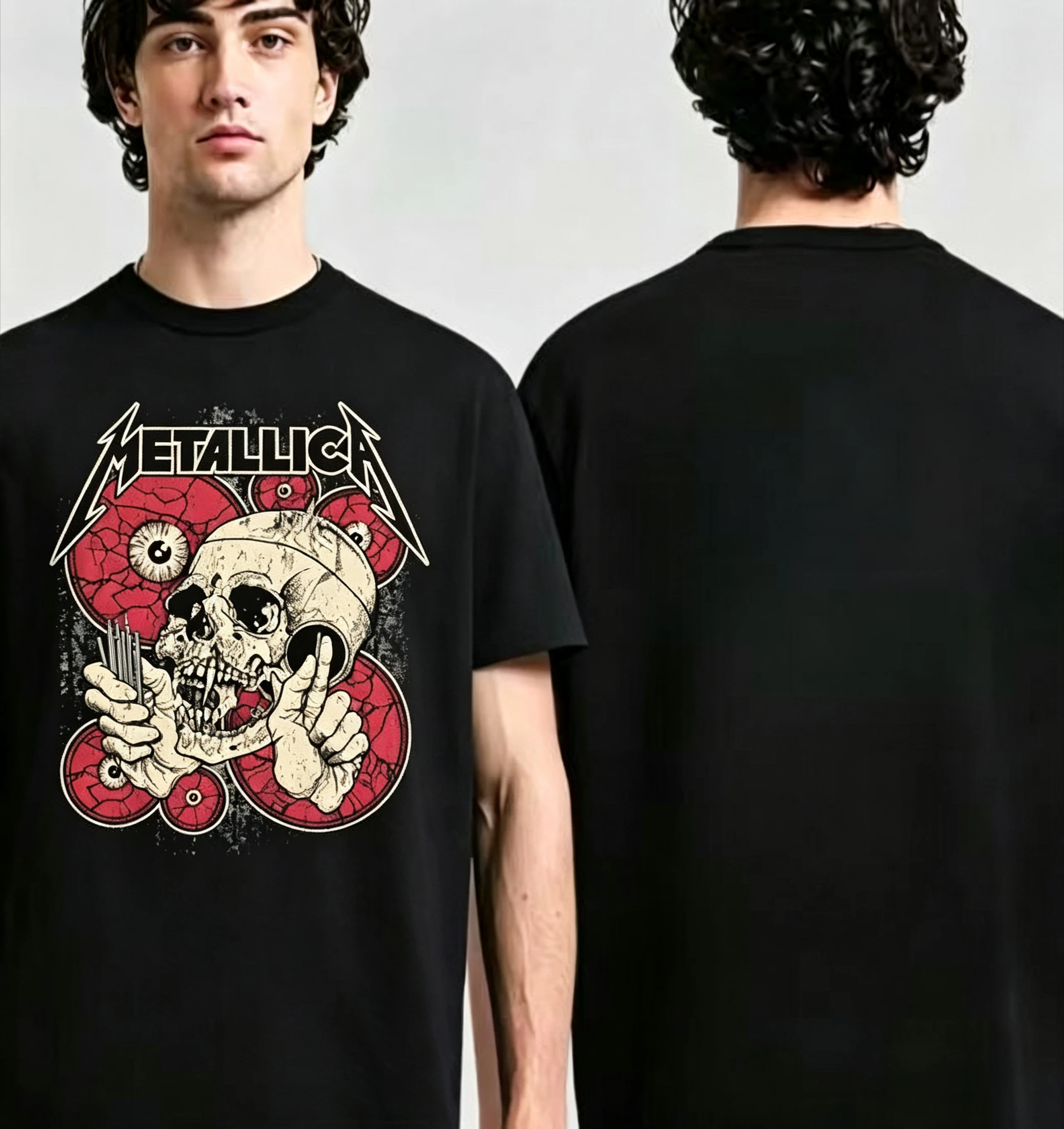2026 Heavy Metal Rock Music Band Tee T-Shirt Comfortable high-quality short-sleeved shirt, street casual style