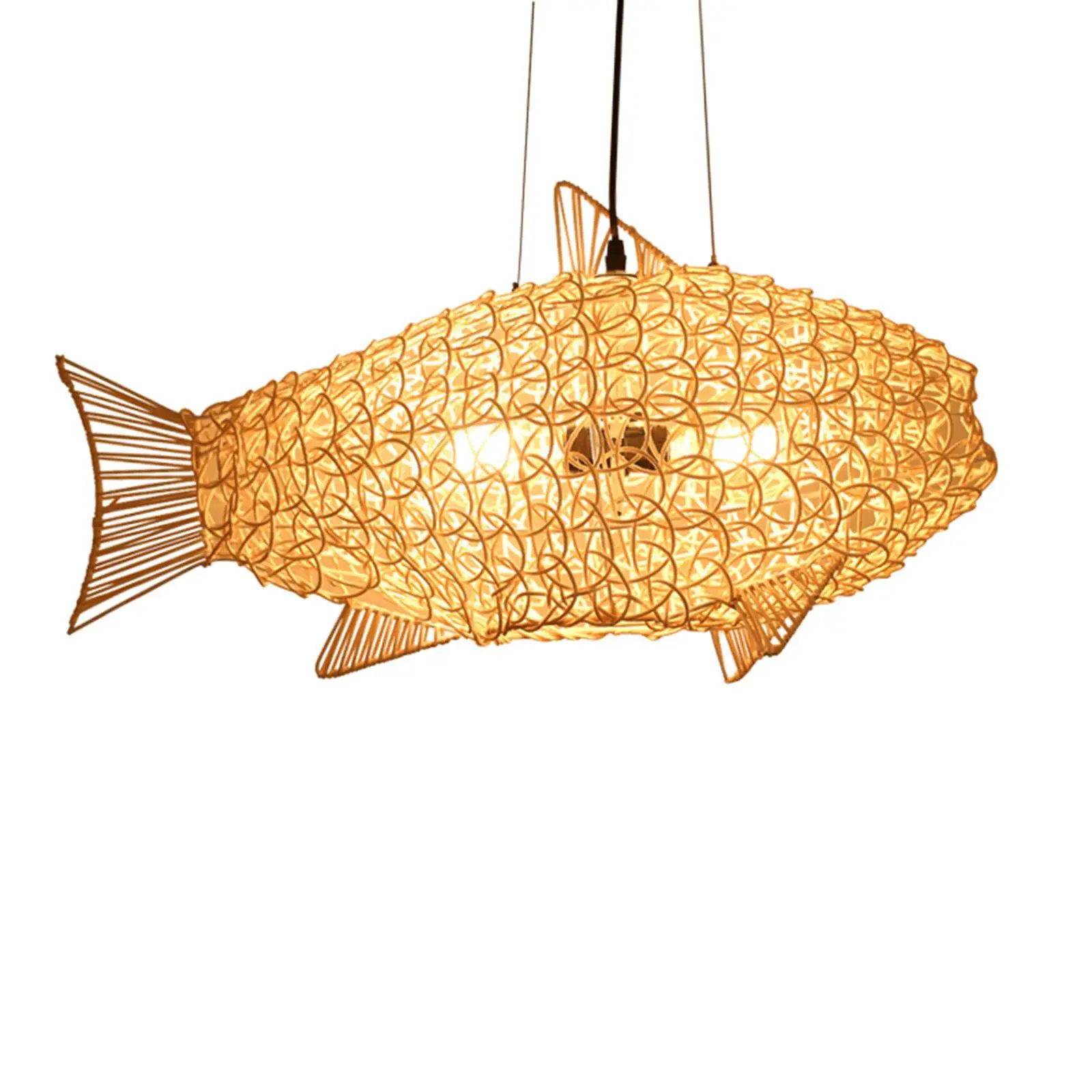 hand-woven-rattan-pendant-light-wicker-lampshade-farmhouse-with-adjustable-cord