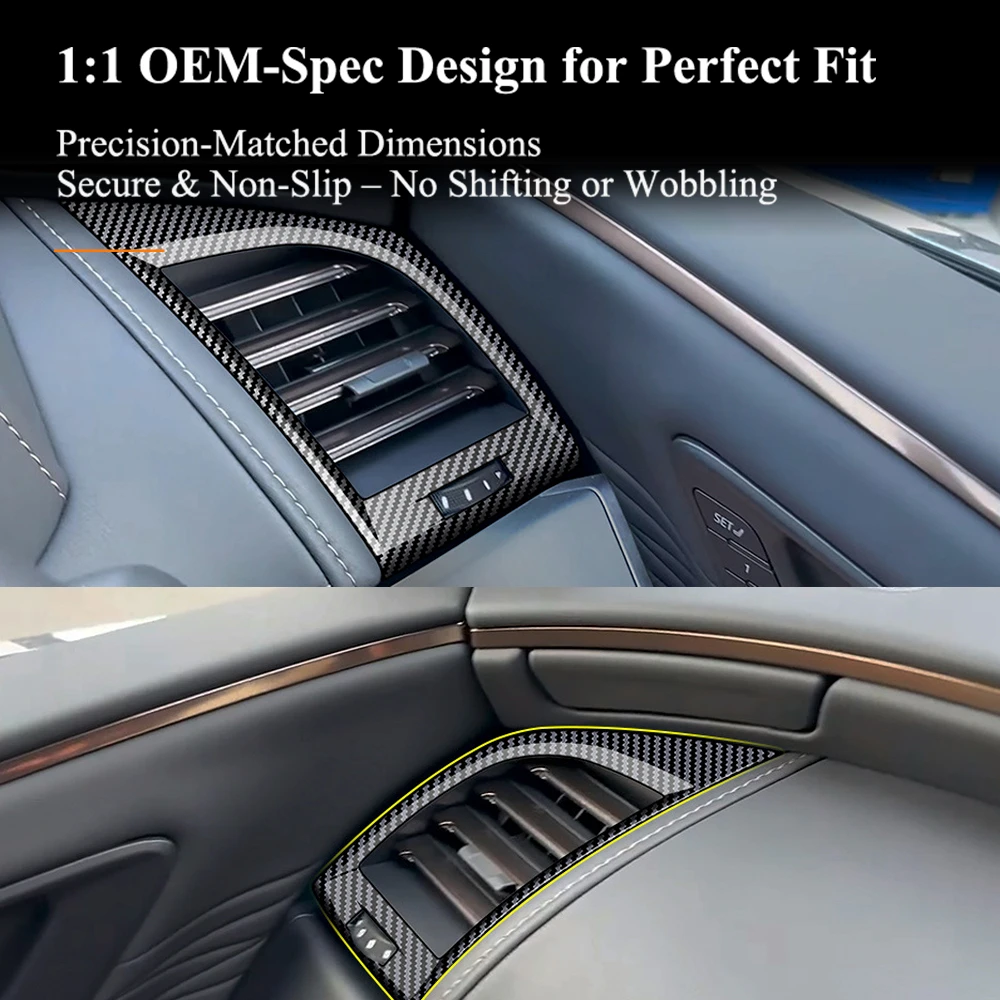 RHD LHD لوحة القيادة منفذ تنفيس الهواء غطاء الكسوة الديكور الإطار لتويوتا ألارد 40 سلسلة 2023 2024 اكسسوارات السيارات التصميم #4