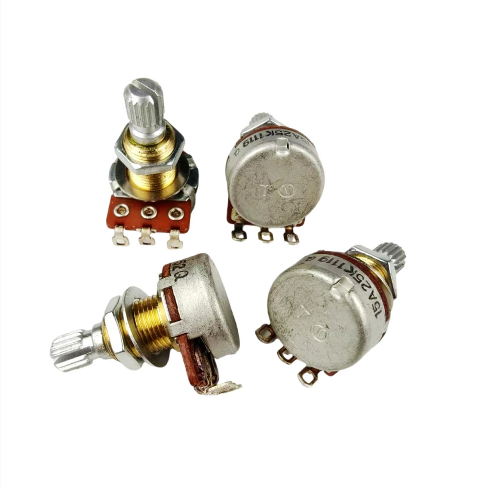1 Piece Brass Shaft A25K Potentiometer(POT) For Electric Guitar Bass Active Pickup TQ 25K