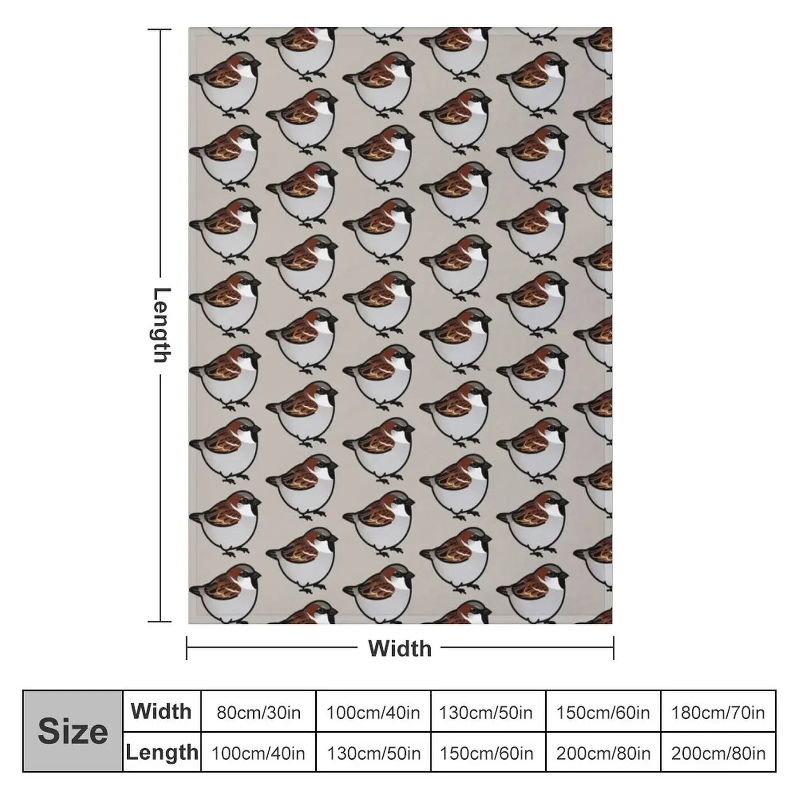 Chubby House Sparrow Throw Blanket Sleeping Bag Thermal Shaggy Blankets