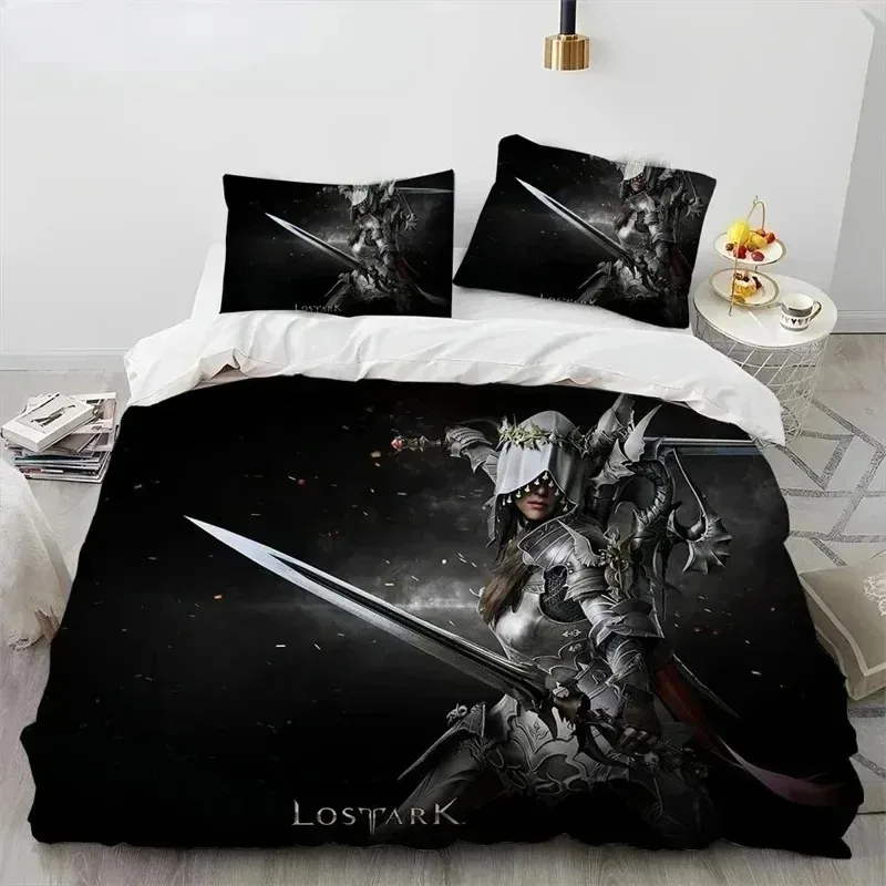 3D Lost ARK Game Gamer Cartoon Comforter Bedding Set,Duvet Cover Bed Set Quilt Cover Pillowcase,king Queen Size Bedding Set Gift