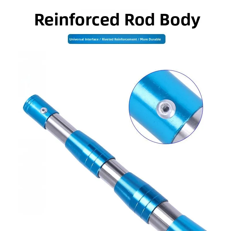 قضيب صيد قابل للتمديد من الفولاذ المقاوم للصدأ، متعدد الوظائف، لقطف الكرز والمشمش المر، منشار فروع الحدائق