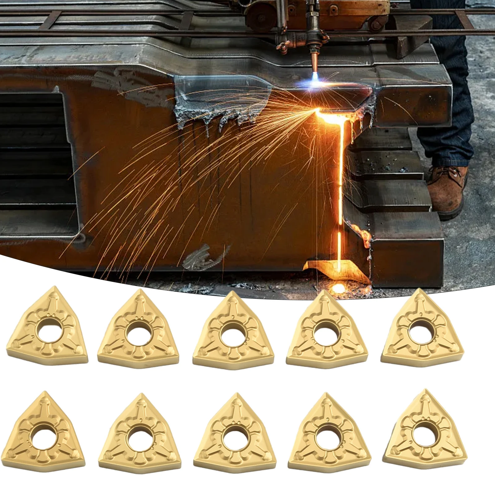 Trustworthy Carbide Inserts for Steel  10pcs WNMG080408TM LF9018 CNC Turning Inserts  Ensures Enhanced Cutting Efficiency