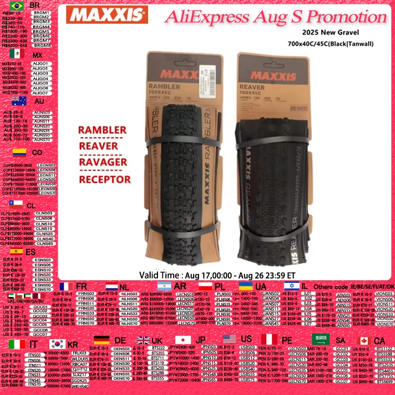 MAXXIS Neuer RAMBLER REAVER Gravel-Reifen HYPR-X Schlauchloser Gravel-Bike-Reifen 700x40C/45C/50C/55C 32x2.15 Faltbarer Cyclo-Cross-Reifen
