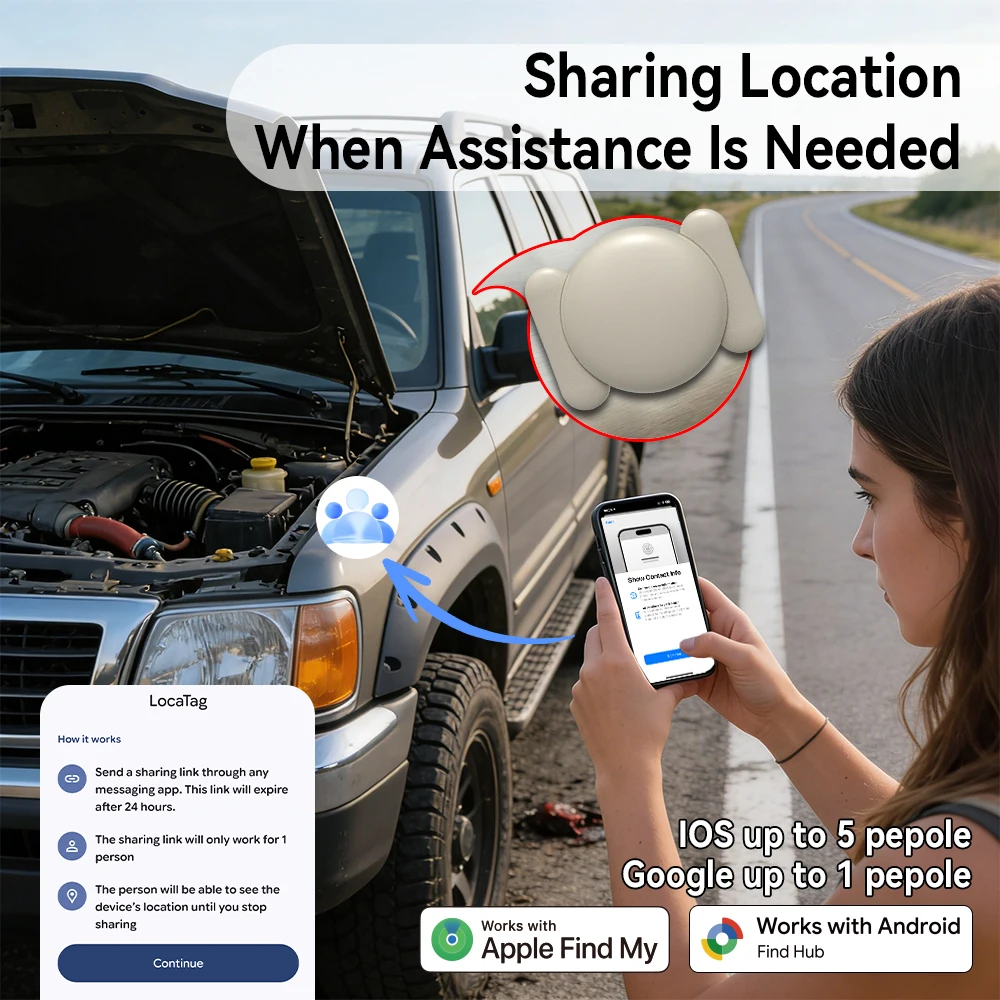 1/ 4Pack for Android/Apple Tracker Strong Magnetic Car Vehicle Tracking Anti-loss Positioning Device Car Locator for IOS/Google
