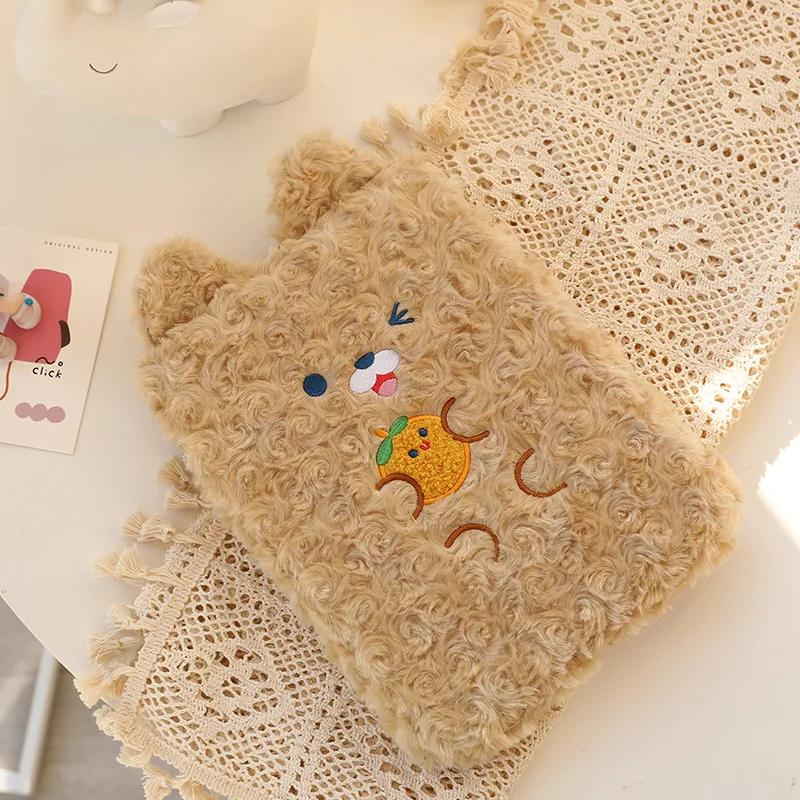 Giappone corea orso 11 pollici iPad Bag Cute Cartoon peluche ragazza coniglio borsa a mano Tablet Computer Storage Tank Bag