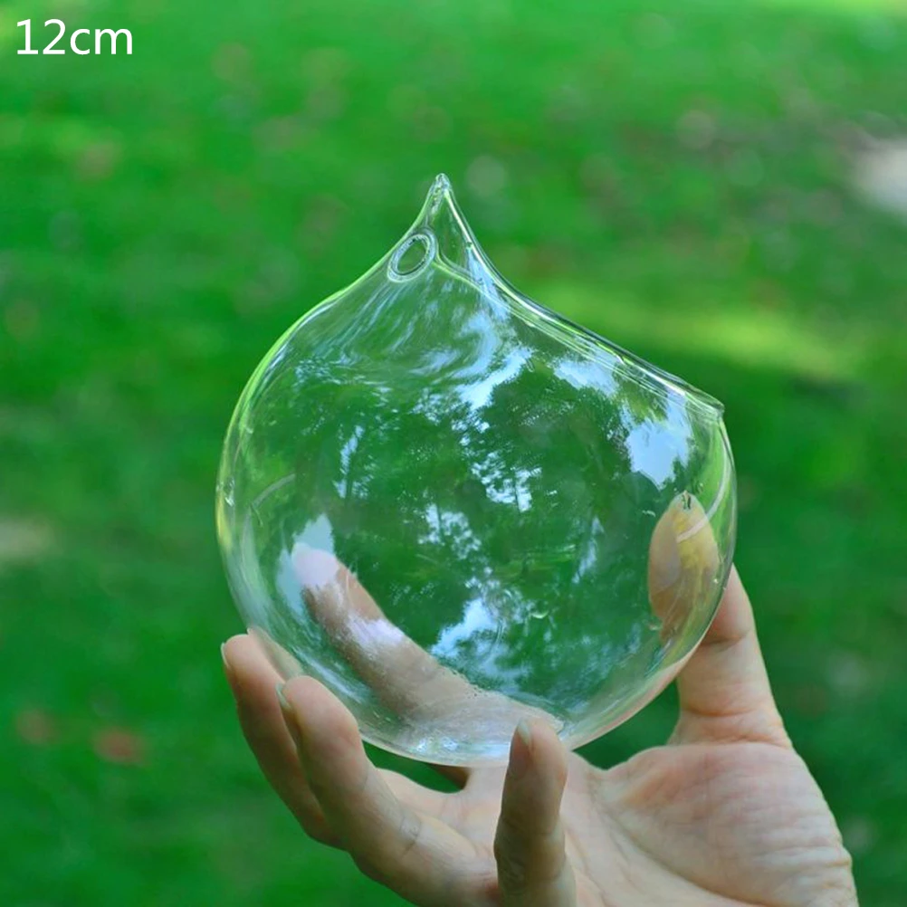 1pc Creative Clear Hanging Ball Glass Flowerpot Office Garden Decor Flower Planter Vase Terrarium Container Landscape Bottle