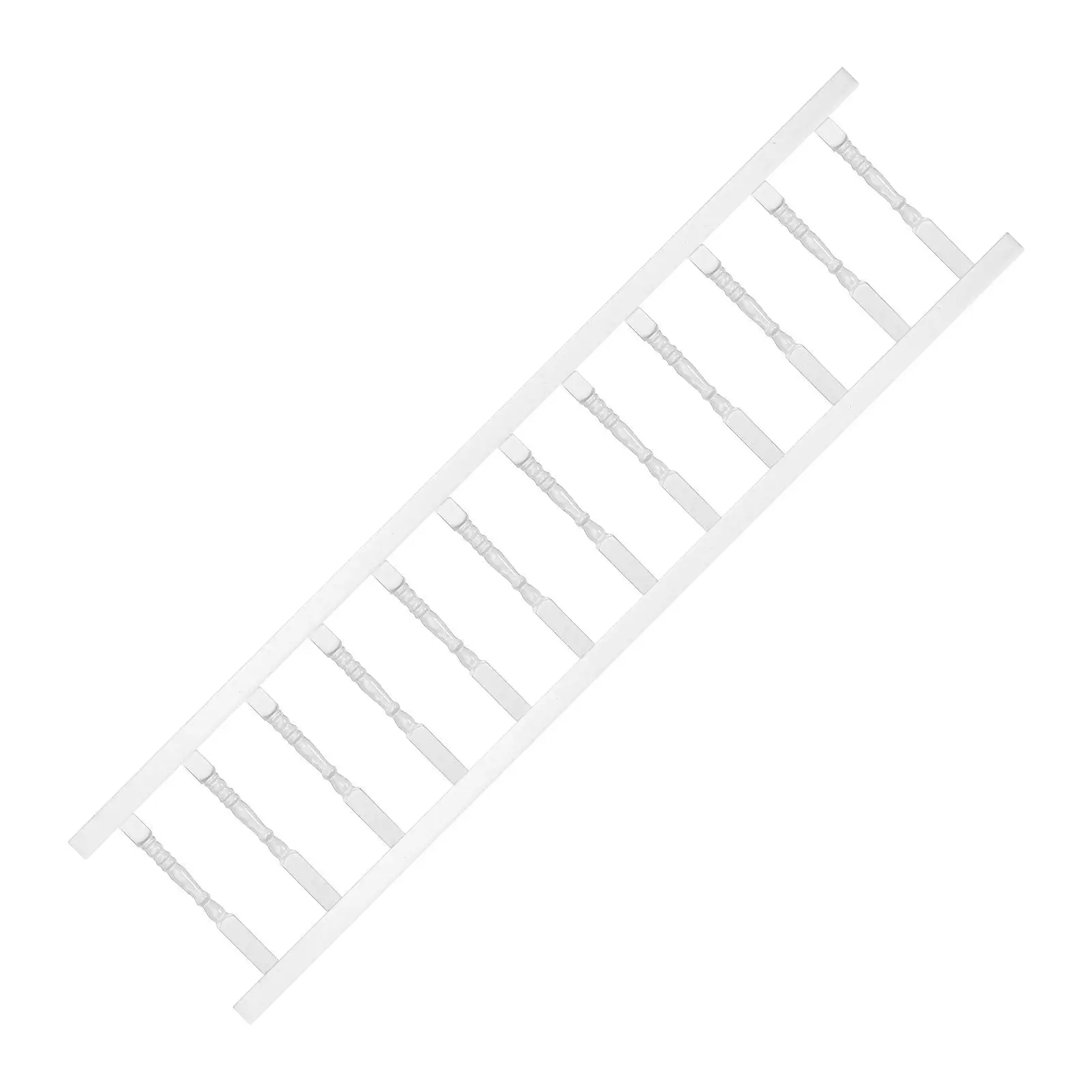 

Mini White Railing Wooden Handrails for Mini House Practical Toy Props Furniture Construction Accessories