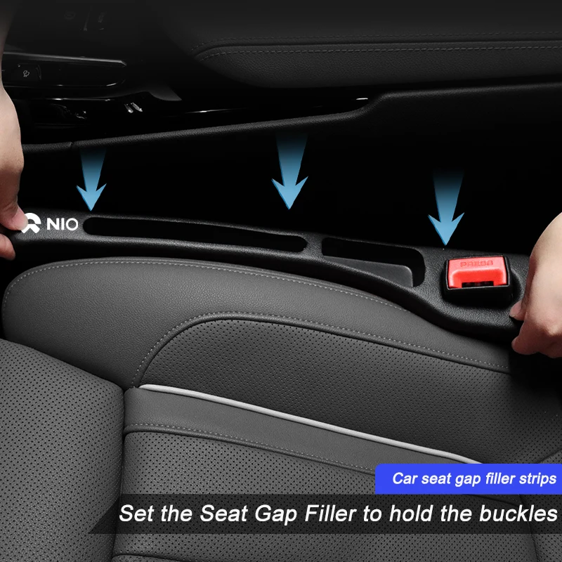 Seggiolino auto Gap Filling Side Seam Plug striscia a prova di perdite per Nio ES6 EC6 ES8 ES7 ET5 ET7 EP9 EVE Car Seat Gap Pocket Organizer Strip