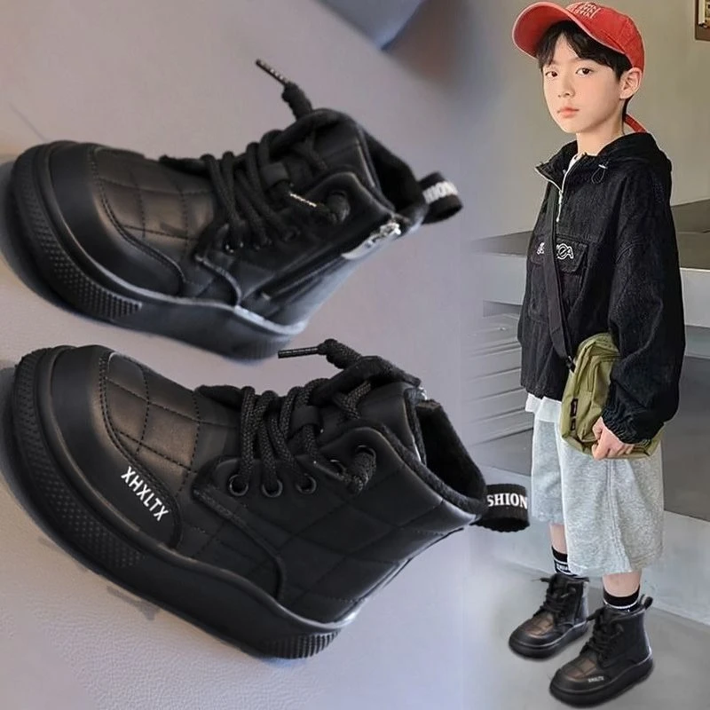 2026 أطفال أحذية الشتاء الدافئة صوف مبطن الثلوج أحذية للبنين بنات قصيرة منتصف العجل أحذية الخريف الشتاء وصول جديد #1