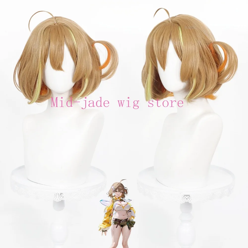 Anis Cosplay Wig Gradient Side Ponytail Hair for Christmas Character Festival Costume Event and Studio Photography