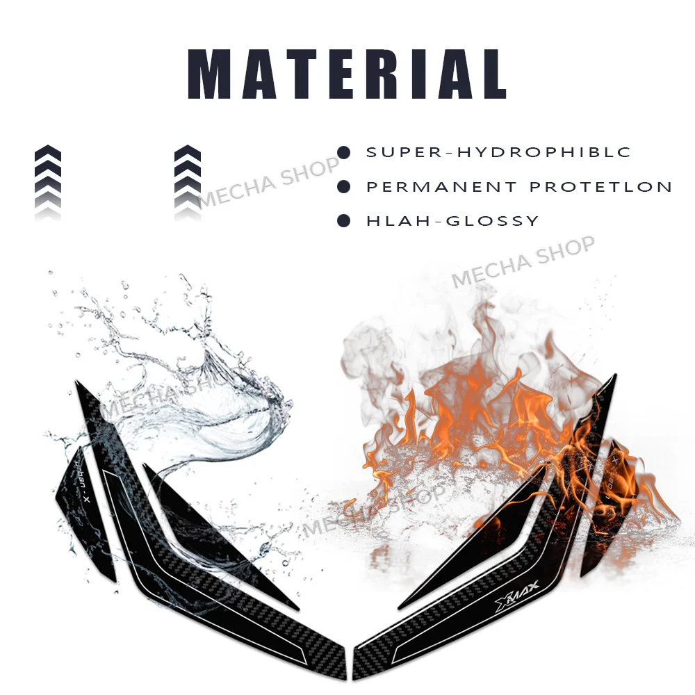 For XMax 300 XMAX125 2023-2026 Front Headlight Mask Sticker Kit Motorcycle Accessories 3D Epoxy Decal 5