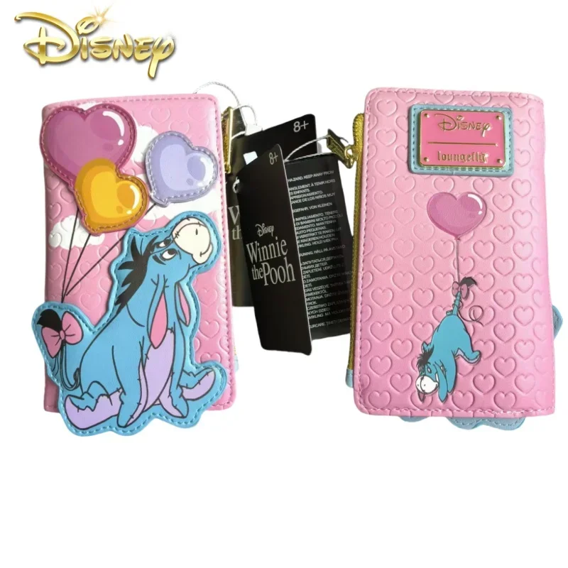 

New Loungefly Disney Cute Love Donkey Wallet Cartoon Pink Card Bag Zero Wallet Girl Birthday Surprise Gift Casual Wallet