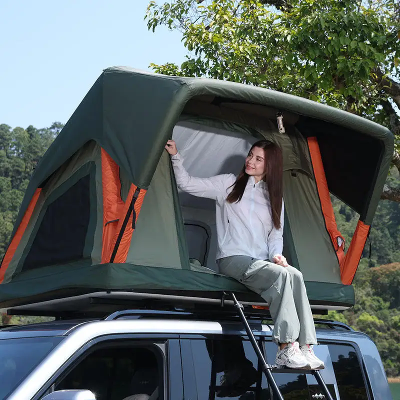 Popular Fully Automatic Inflatable Four-season Ridge Car Roof Tent Double Layer Oxford Cloth Waterproof Sun-resistant 1-2 Car