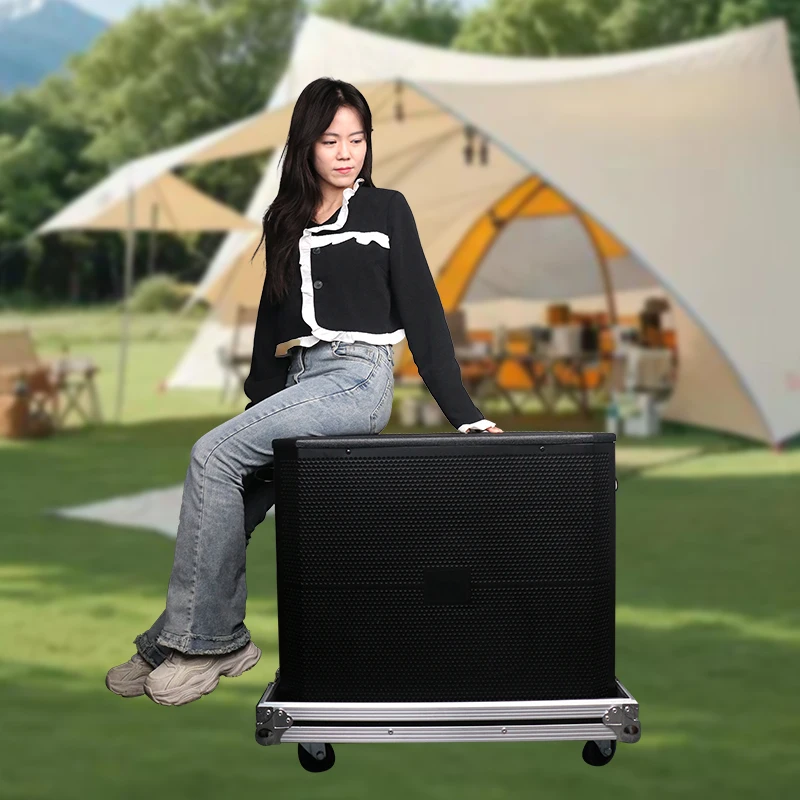 Easy Handling With Flight Case Wheels Professional 18 Inch Speaker Pa Power Amplifier Subwoofer Woofer Line Array Speakers