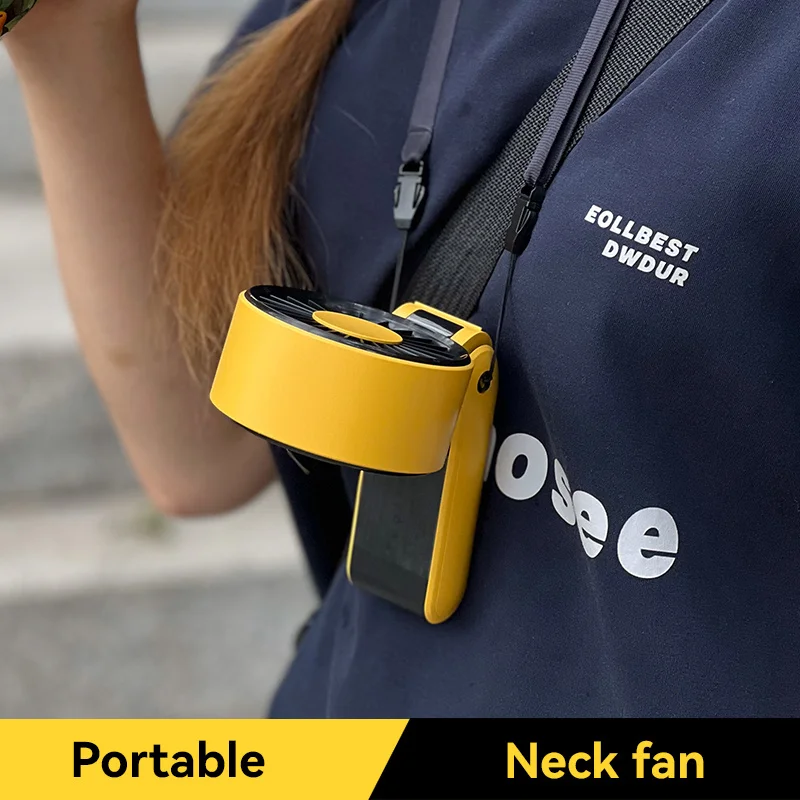 

150-speed Handheld/neck-hanging/desktop Cooling Fan, Rechargeable, Foldable and Portable, Comes with a Lanyard,