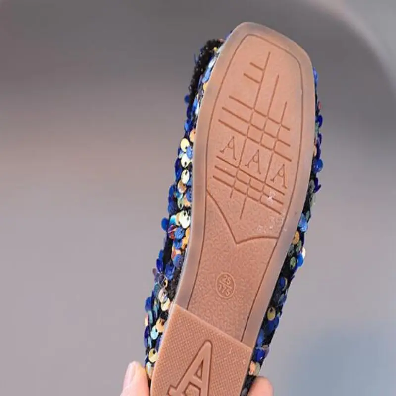 Sapato de sola plana feminino, performance nó arco, sola macia, sapato de couro feijão, novo, primavera, outono, tamanho 21-36, 2024