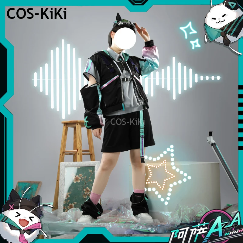 COS-KiKi Vtuber VirtuaReal Aza New Clothes Game Suit Cosplay Costume Leisure Handsome Uniform Halloween Party Role Play Outfit