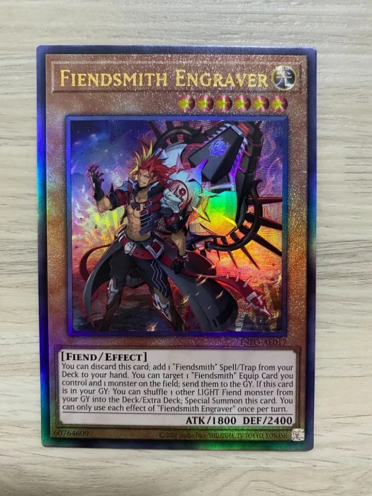 

Yugioh KONAMI Duel Monsters INFO-AE017 Fiendsmith Engraver Ultimate Rare Asian English Collection Mint Card