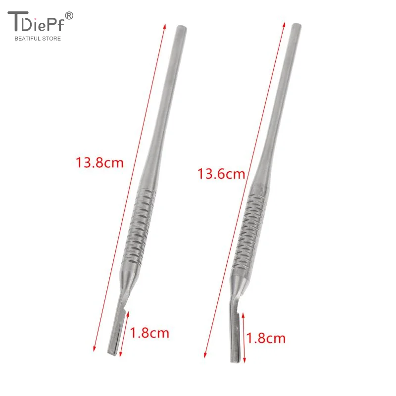 1/2Pcs Premium Stainless Steel Dental Scalpel Handle For No.3 Blade - Professional Oral Surgery Instrument Tool For Dentists