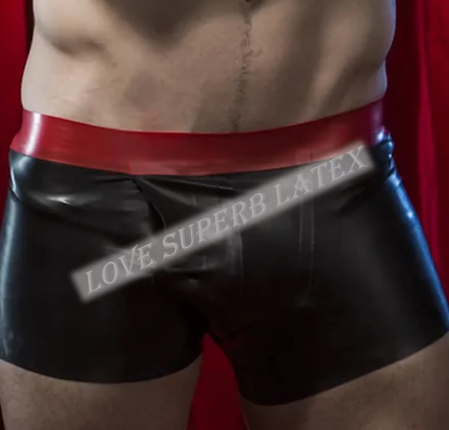 

Latex Front Crotch Fly Opening Boxers Short Male Pants Sexy Club Wear