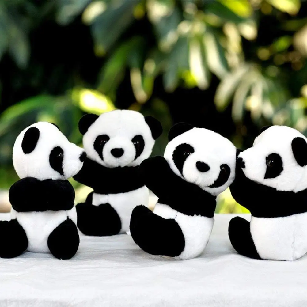 Finger Panda Clips Home Decoration Plant Pots Bonsai Craft Decor Panda Curtain Holder Stand Note Memo Clips Photo Holder Chinese