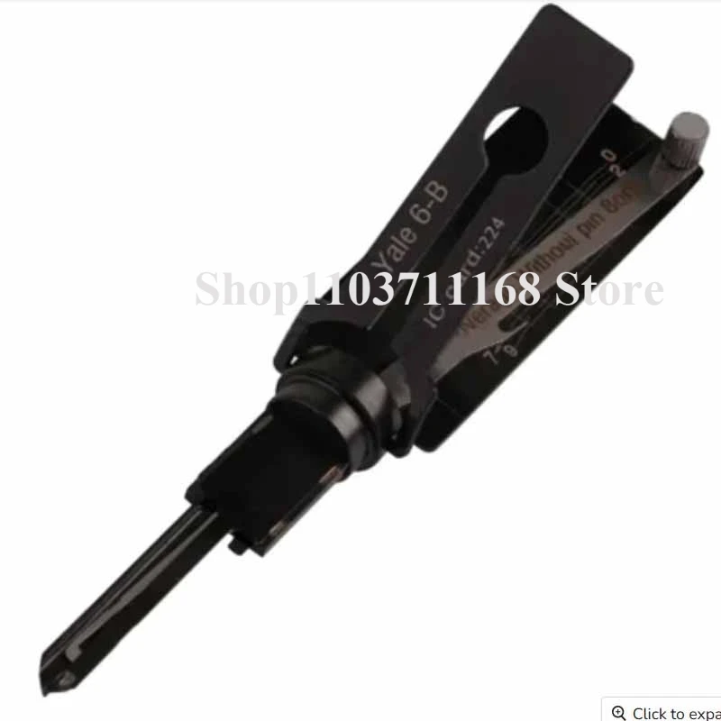 

1PCS Repair Tools Lishi 2in1 Decoder and Pick for Residential Pick and Decoder Yale 6-B Yale 5-B (Black) Lishi Car Kit Ganzua