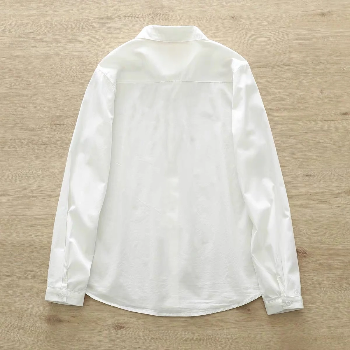 New Pure Cotton White Shirts Women Turn Down Collar Embroidered Long Sleeve Casual Tops Cute little bear embroidery
